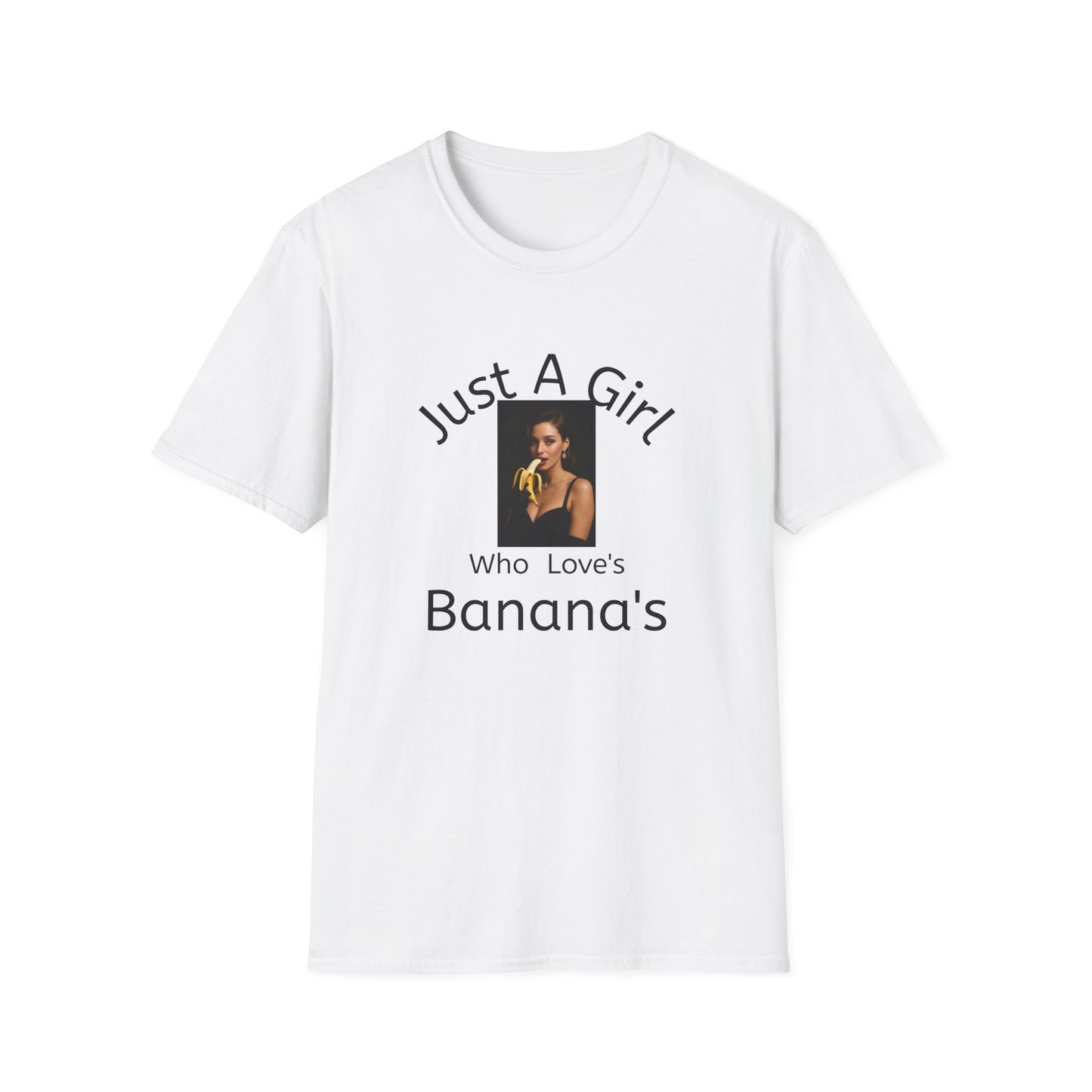 Just a Girl Who Loves Bananas Shirt, Fun Fruit Banana Lover Graphic Tee
