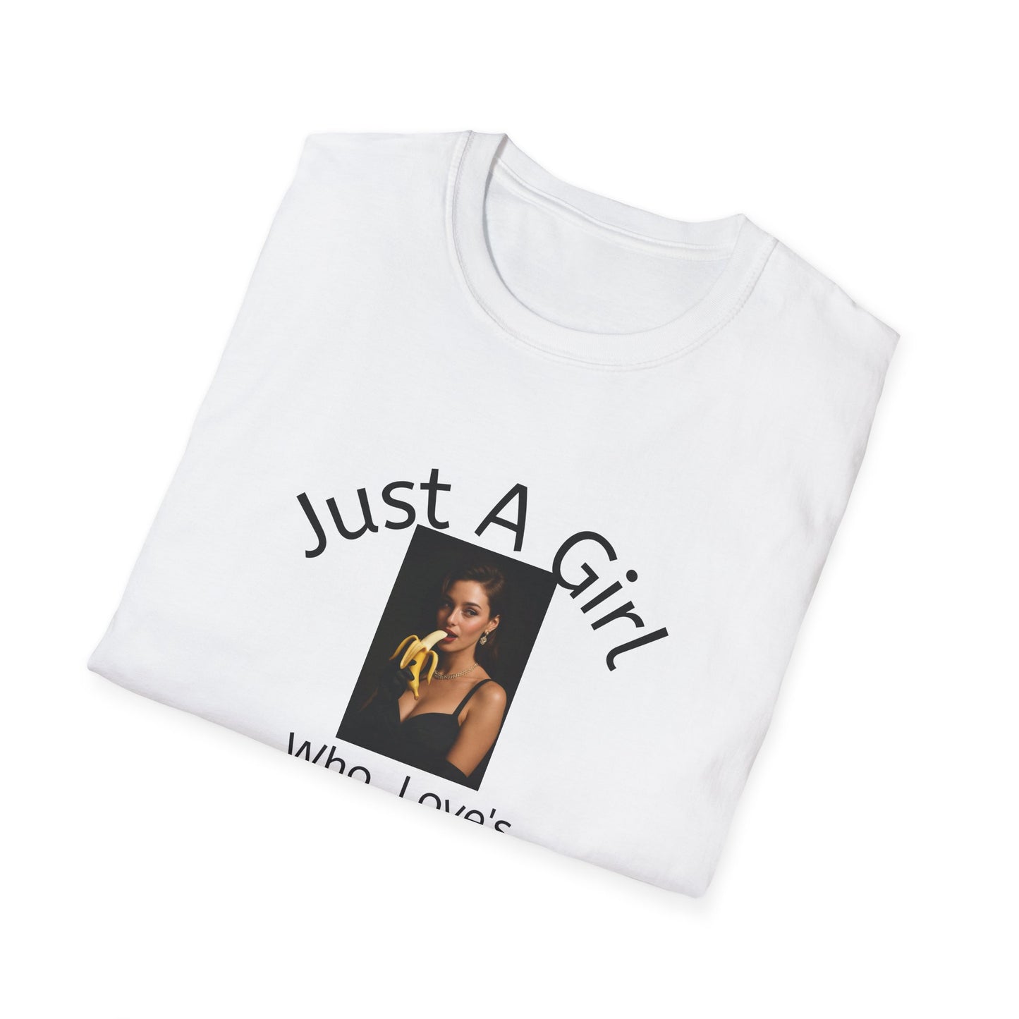 Just a Girl Who Loves Bananas Shirt, Fun Fruit Banana Lover Graphic Tee