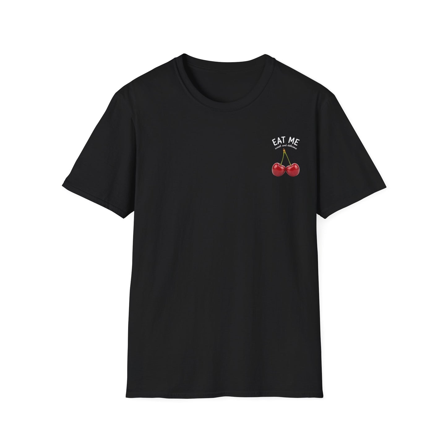 Cherries 'Eat Me' T-Shirt, Fun Cheeky Woman's Tee, Unisex Softstyle Shirt, Fruit