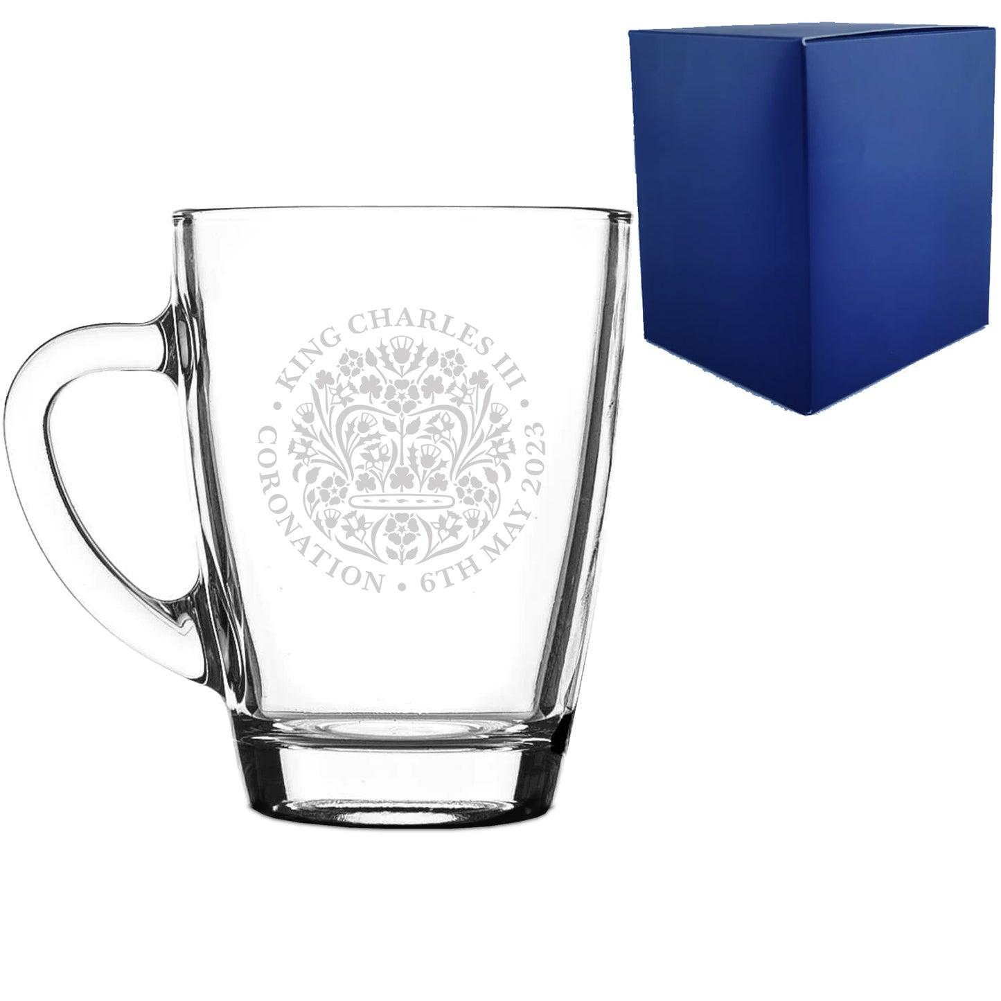Engraved Commemorative Coronation of the King Glass Mug Image 2