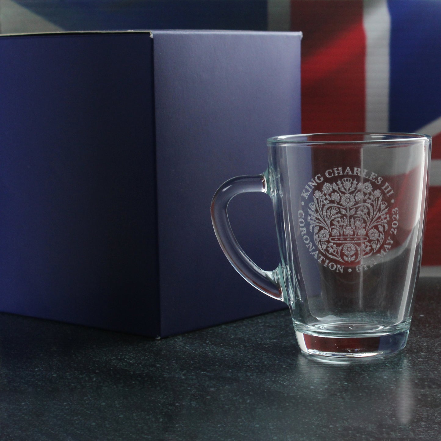 Engraved Commemorative Coronation of the King Glass Mug Image 3