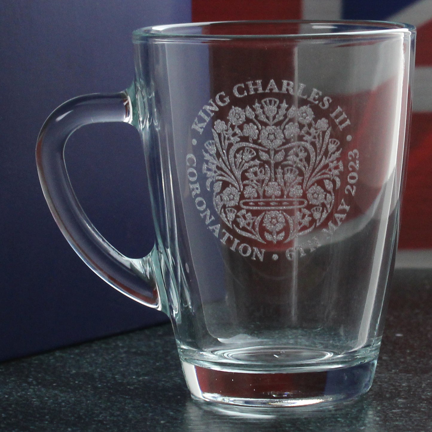 Engraved Commemorative Coronation of the King Glass Mug Image 4