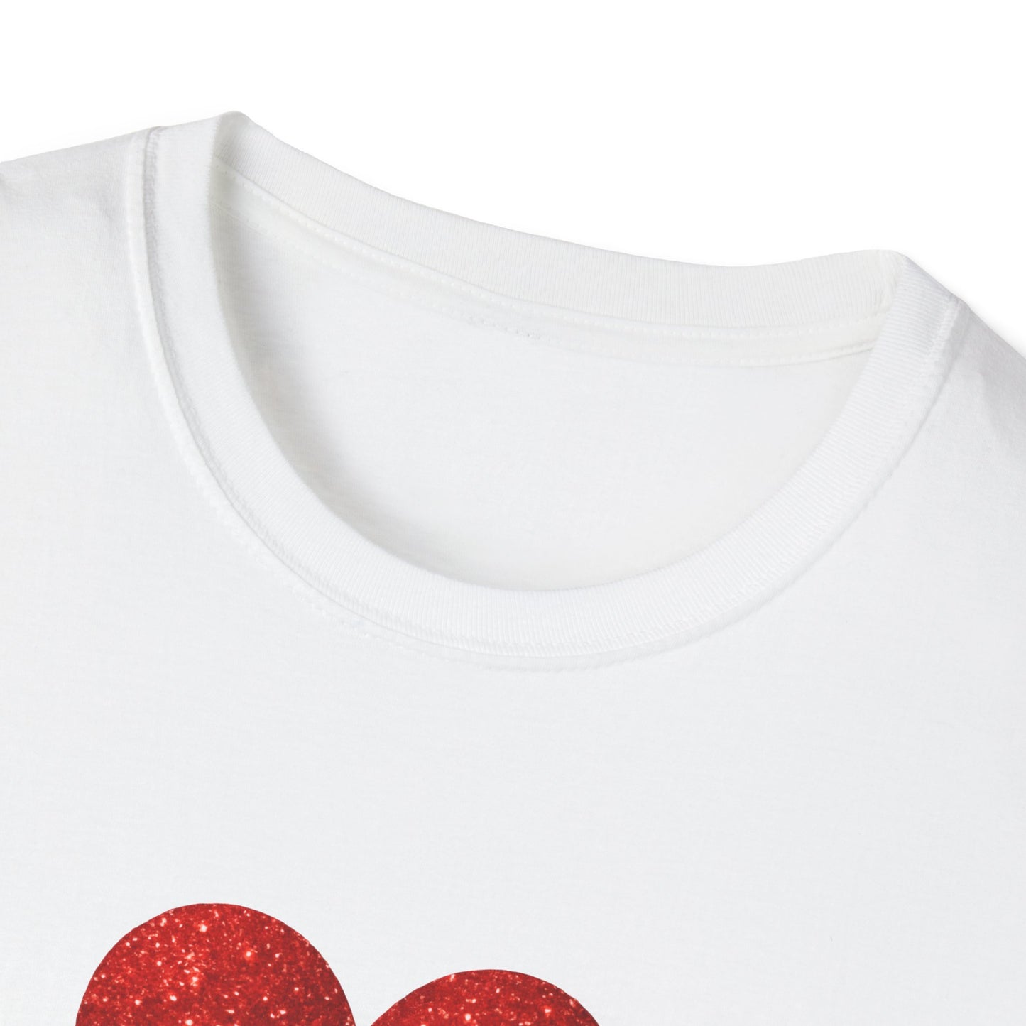 Heart Glitter Unisex Softstyle T-Shirt, Casual Wear, Valentine's Day Gift, [...]