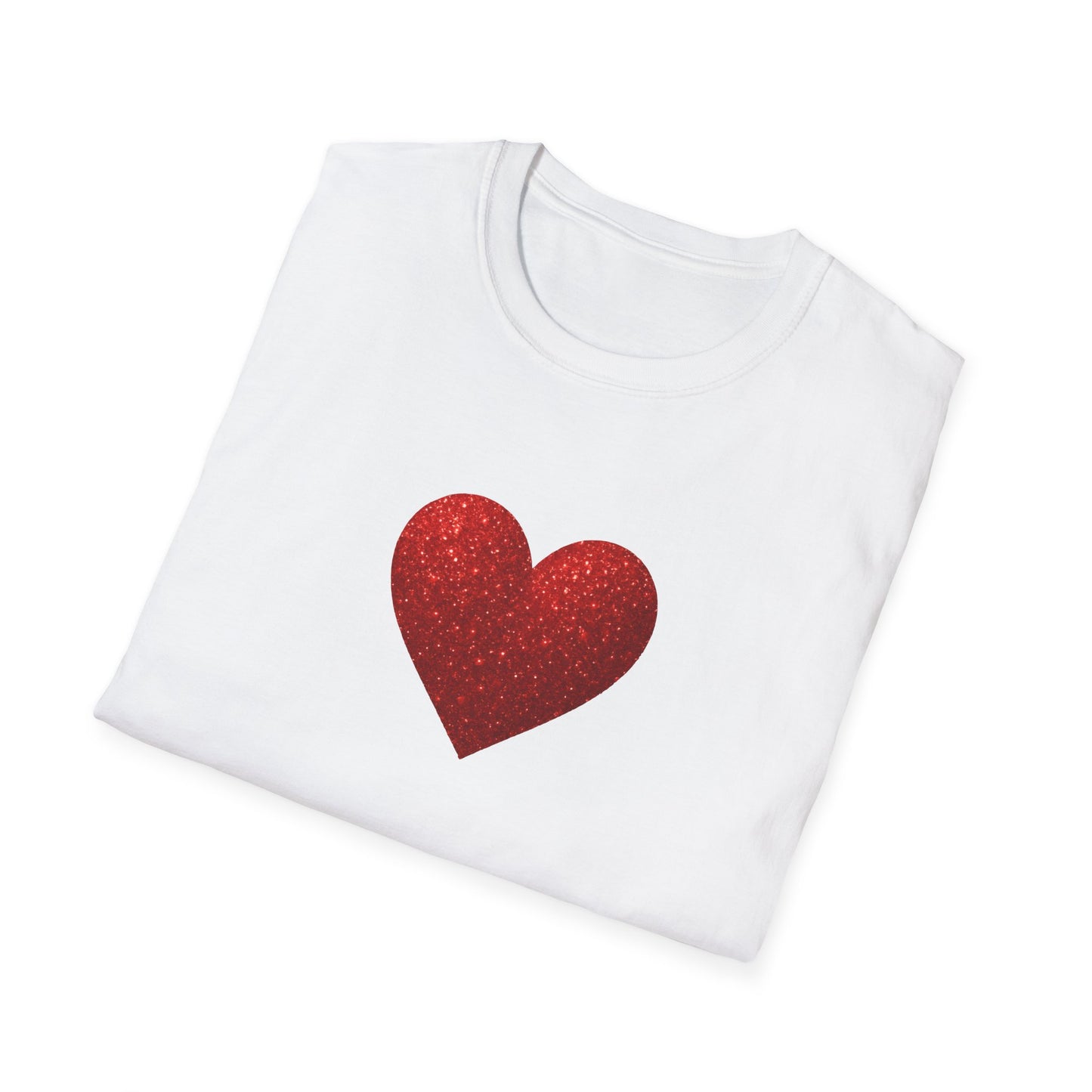 Heart Glitter Unisex Softstyle T-Shirt, Casual Wear, Valentine's Day Gift, [...]