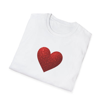 Heart Glitter Unisex Softstyle T-Shirt, Casual Wear, Valentine's Day Gift, [...]