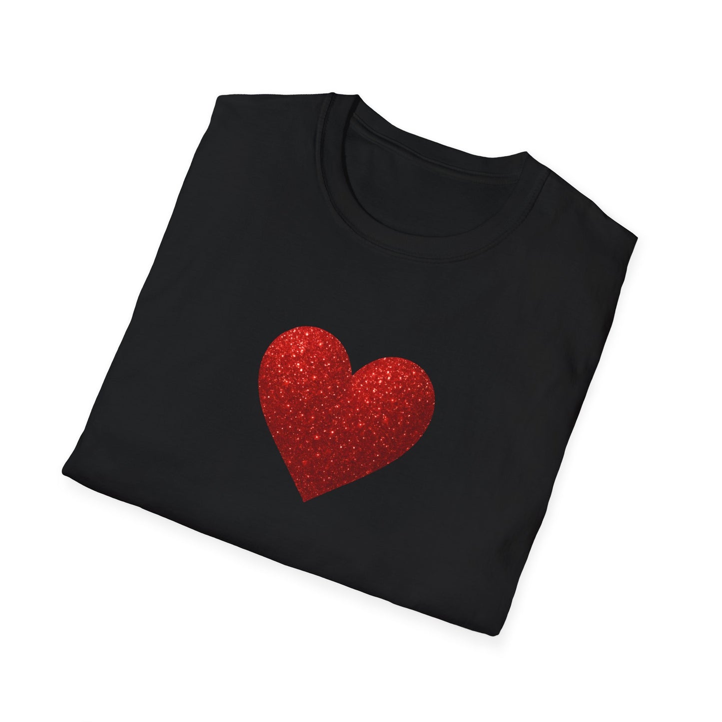 Heart Glitter Unisex Softstyle T-Shirt, Casual Wear, Valentine's Day Gift, [...]