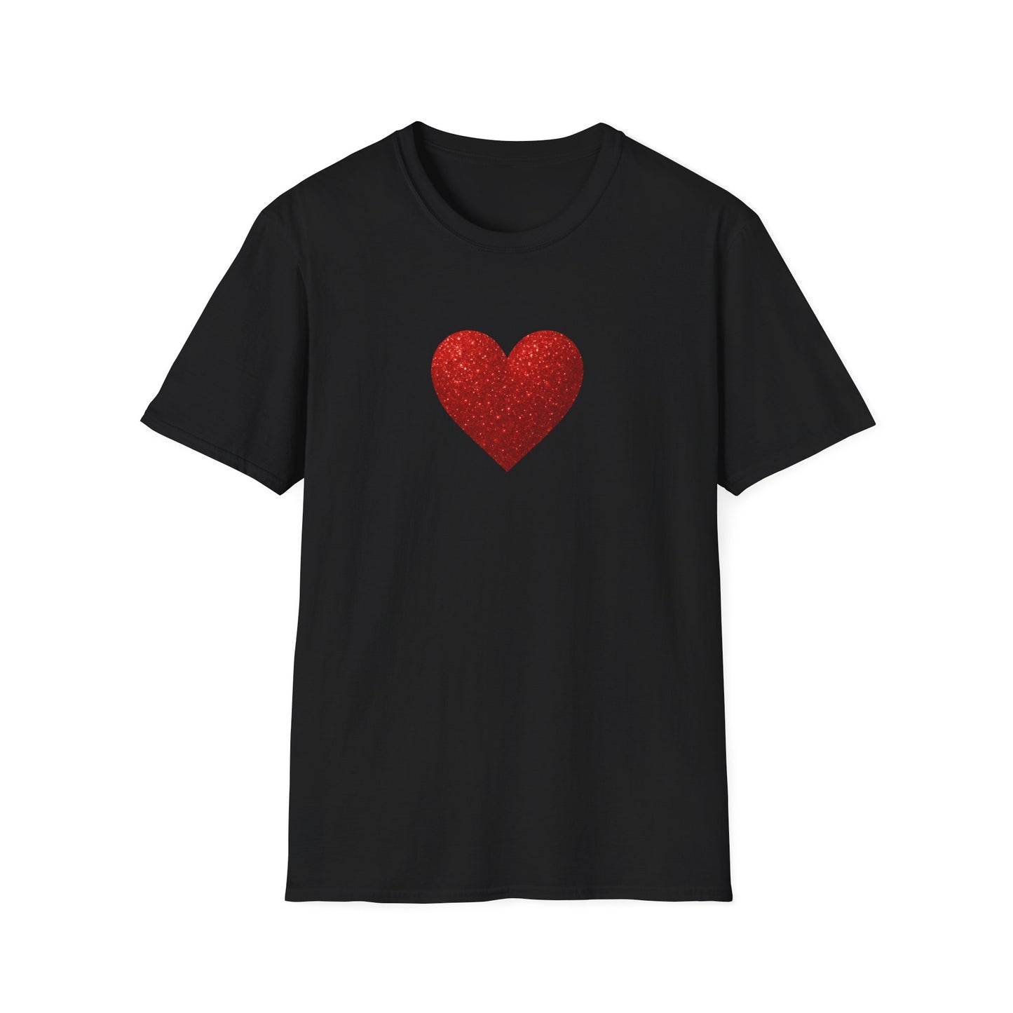 Heart Glitter Unisex Softstyle T-Shirt, Casual Wear, Valentine's Day Gift, [...]