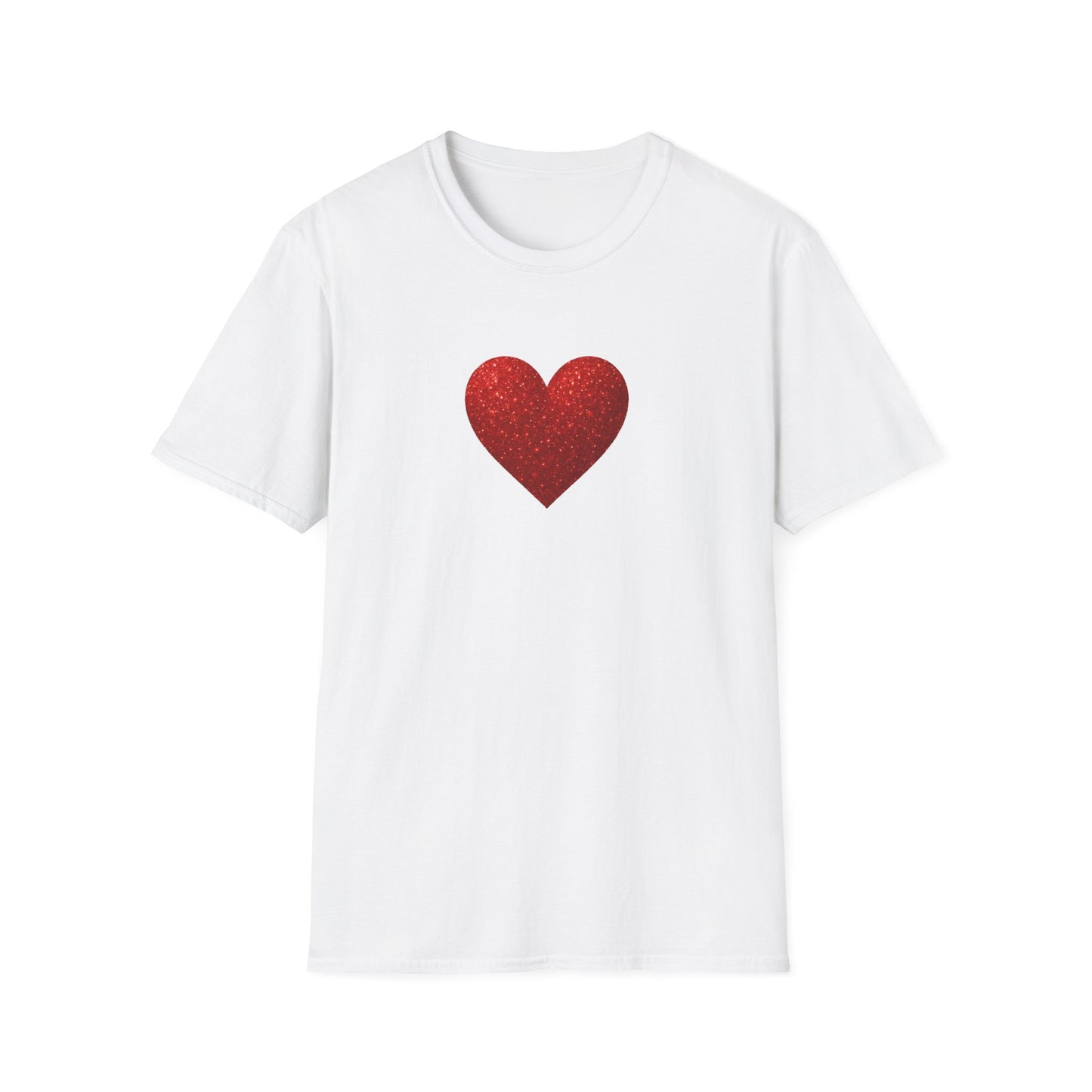 Heart Glitter Unisex Softstyle T-Shirt, Casual Wear, Valentine's Day Gift, [...]
