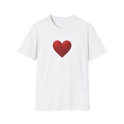 Heart Glitter Unisex Softstyle T-Shirt, Casual Wear, Valentine's Day Gift, [...]