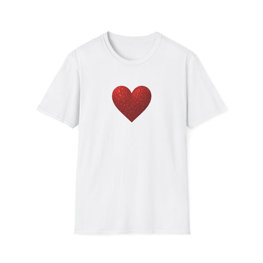 Heart Glitter Unisex Softstyle T-Shirt, Casual Wear, Valentine's Day Gift, [...]