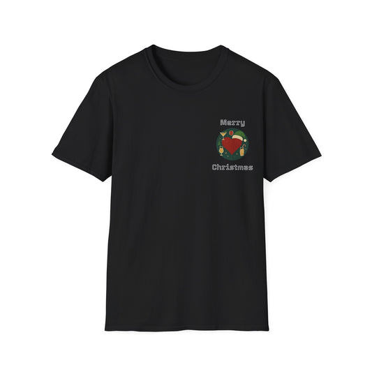 Glitter Christmas Heart T-Shirt, Holiday Tee, Merry Christmas Gift, Festive,