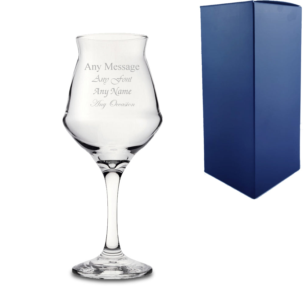 Engraved 14oz Sommelier Beer Glass with Gift Box Image 2