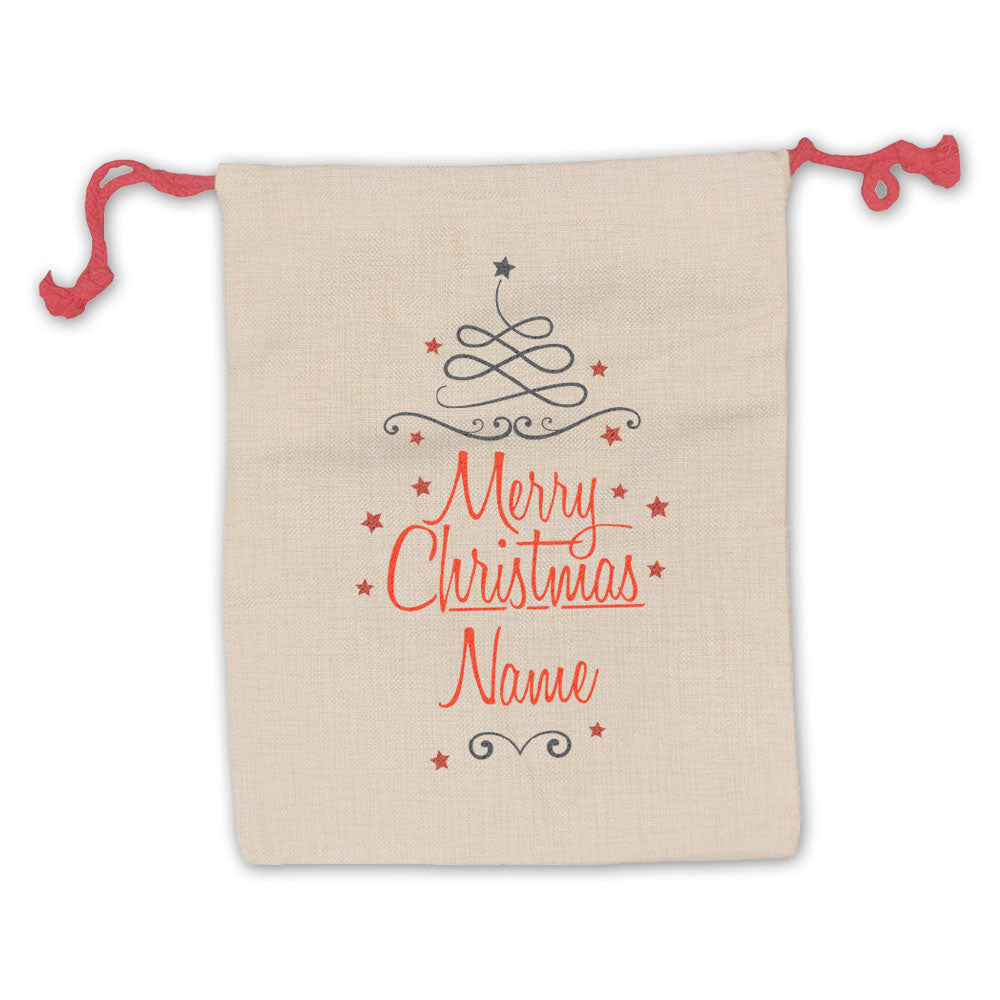 Christmas Presents Sack with Merry Christmas Design Image 2