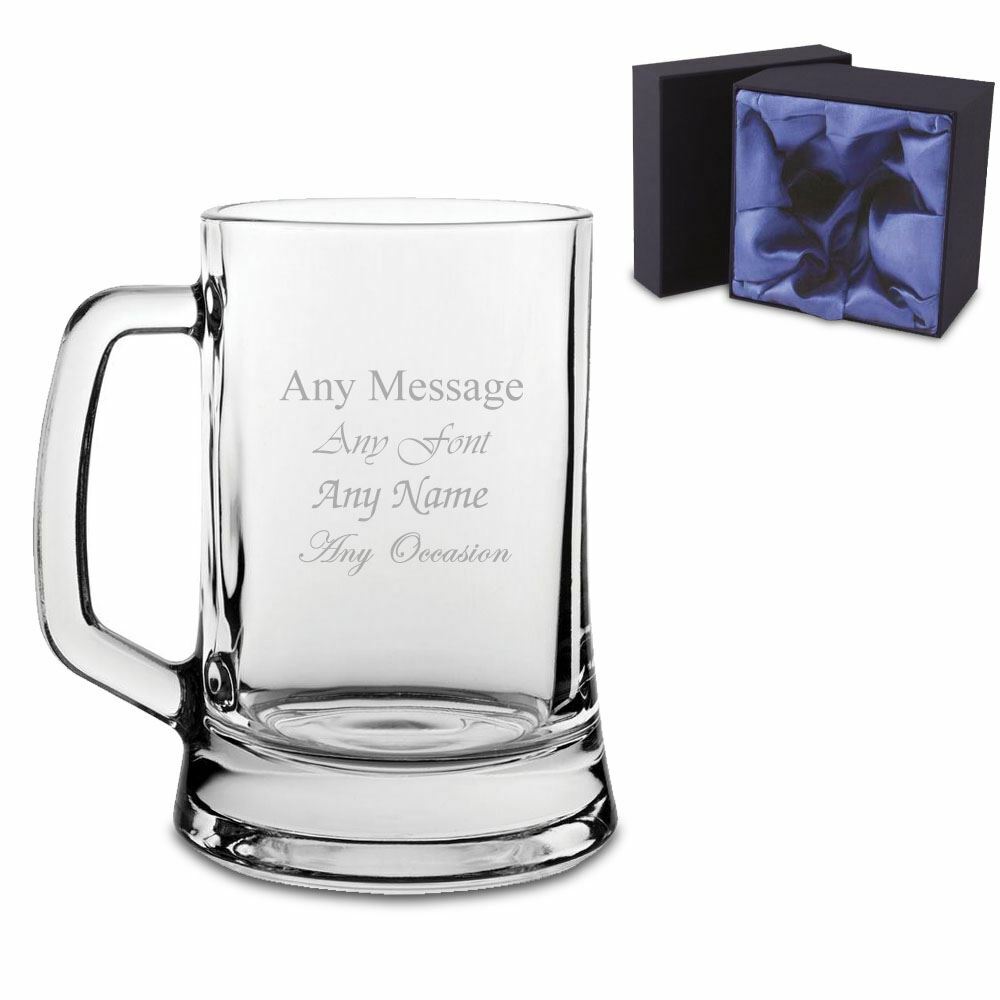 Engraved Tankard Beer Mug Stein with Premium Satin Lined Gift Box Image 2