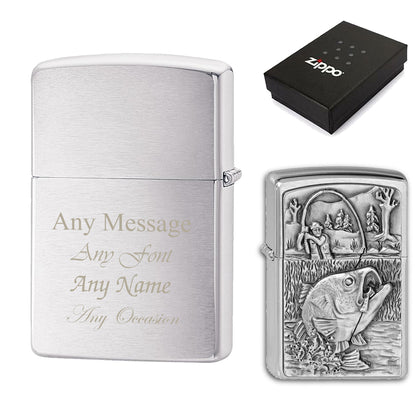 Engraved Fishing Official Zippo Windproof Lighter Image 2