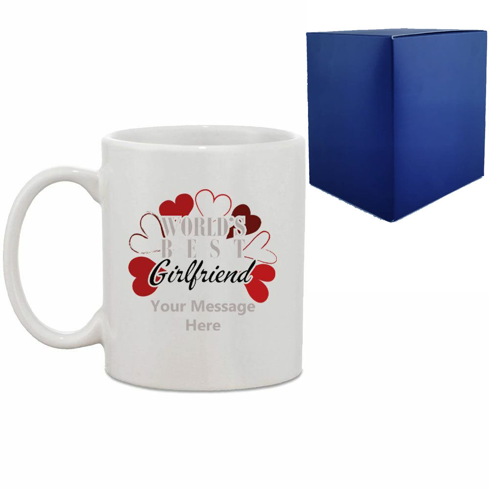 Printed Hot Drinks Mug with World's Best Girlfriend Design Image 1