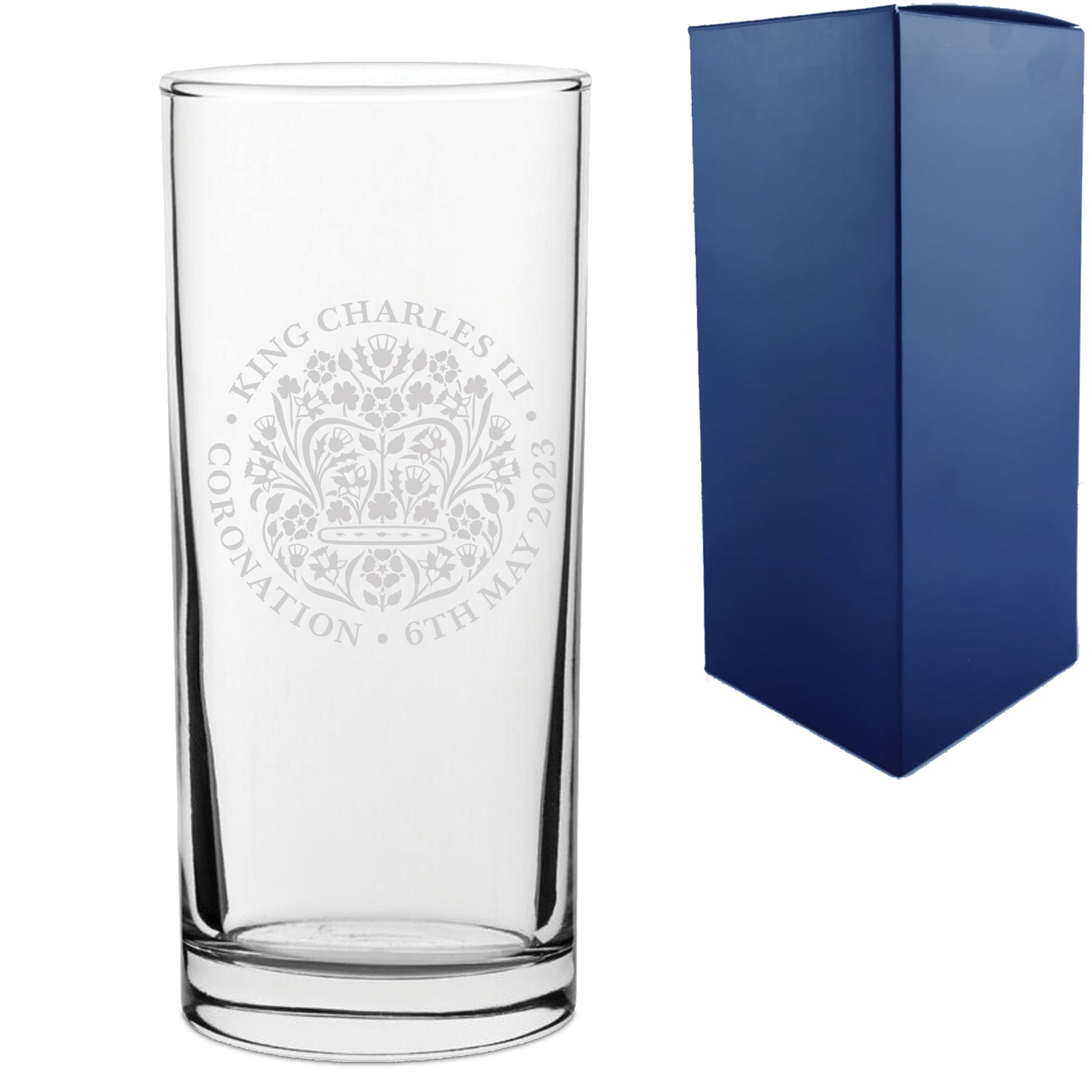 Engraved Commemorative Coronation of the King Hiball Tumbler Image 1