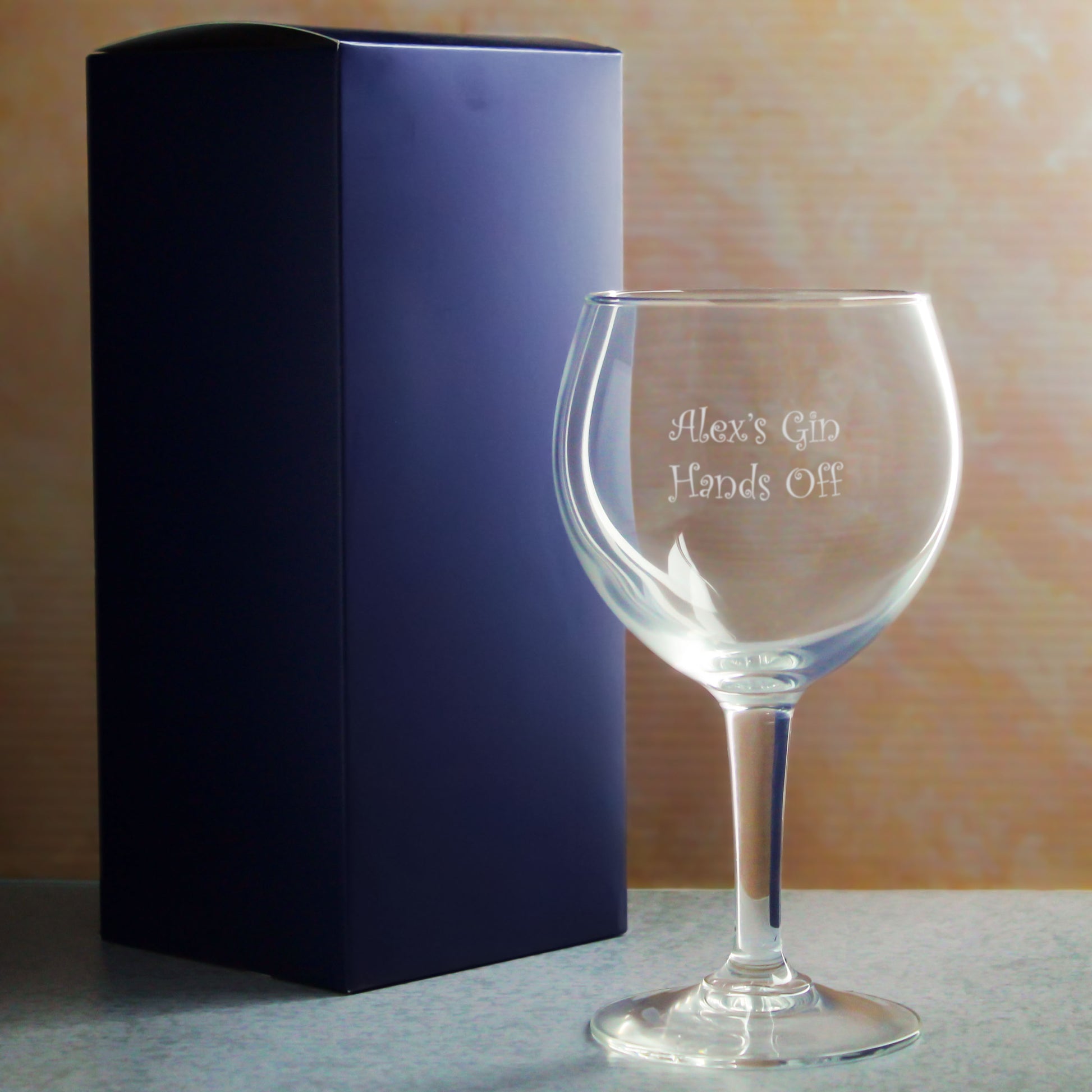 Engraved Party Gin Balloon Cocktail Glass, Personalise with Any Name or Message Image 3