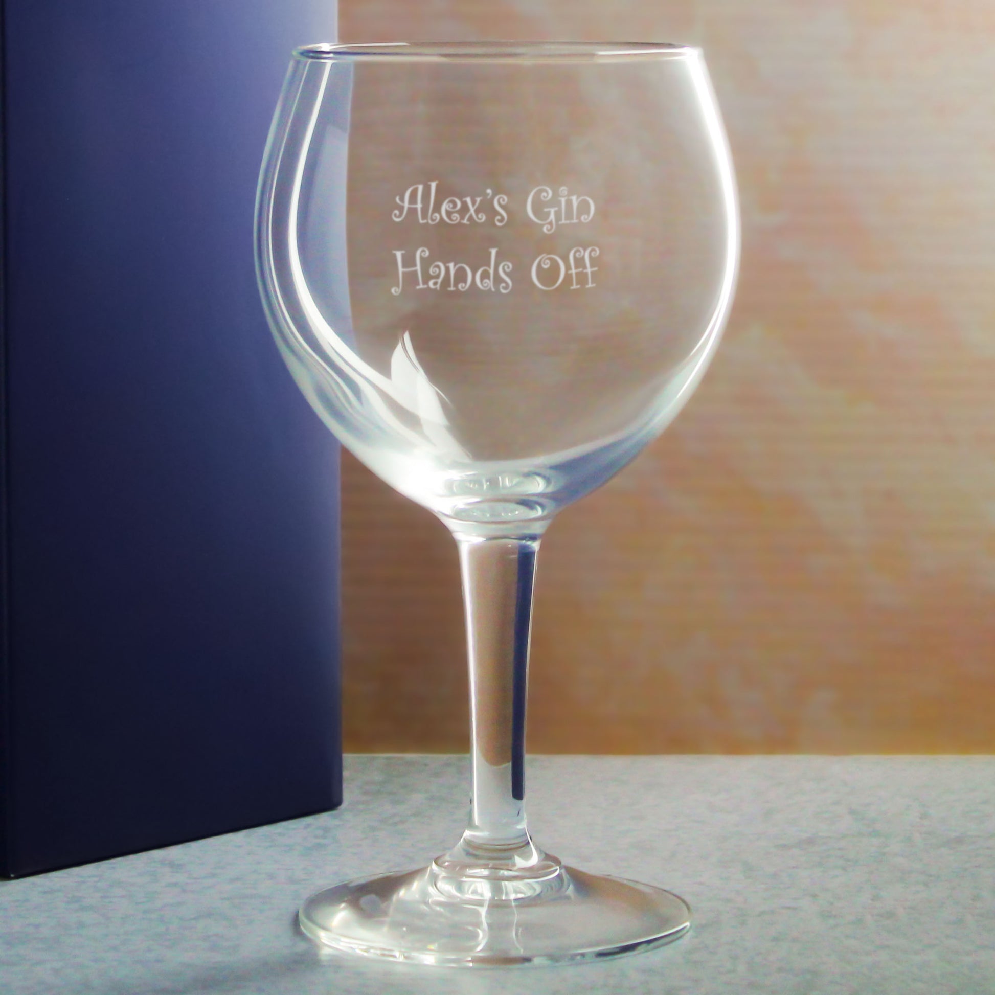 Engraved Party Gin Balloon Cocktail Glass, Personalise with Any Name or Message Image 4