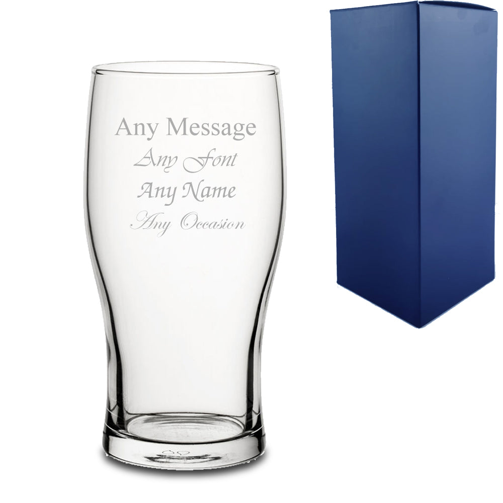 Engraved Tulip Pint Glass Image 2