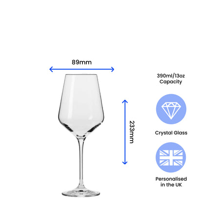 Engraved 390ml Infinity Wine Glass with Superhero Dad design Image 3