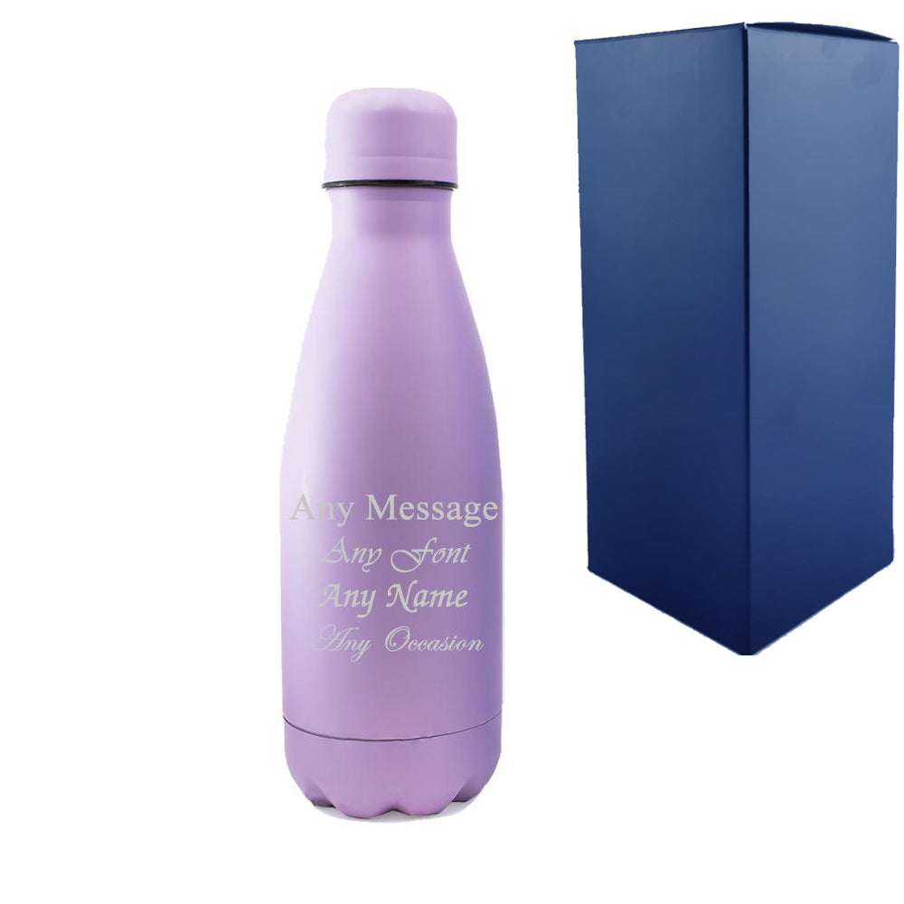 Engraved Purple 350ml Thermal Bottle Image 2