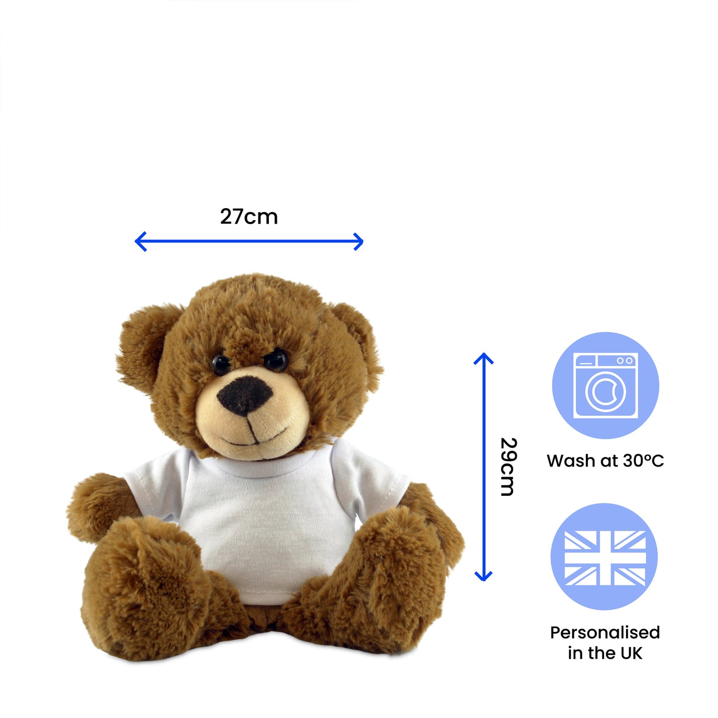 Dark Brown Teddy Bear with Top Class Teacher Design T-Shirt Image 6