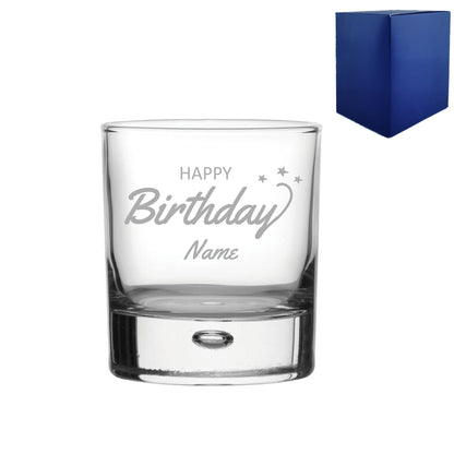 Engraved Happy Birthday Bubble Whisky, Gift Boxed Image 2