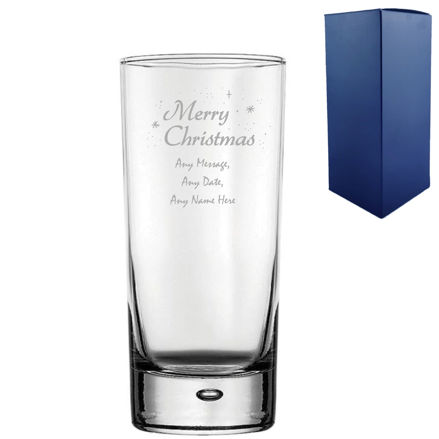 Engraved Merry Christmas Bubble Hiball, Gift Boxed Image 2