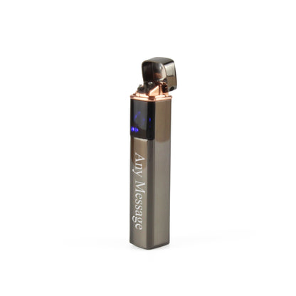 Engraved Slim Electric Lighter Black Any Message Gift Boxed Image 3