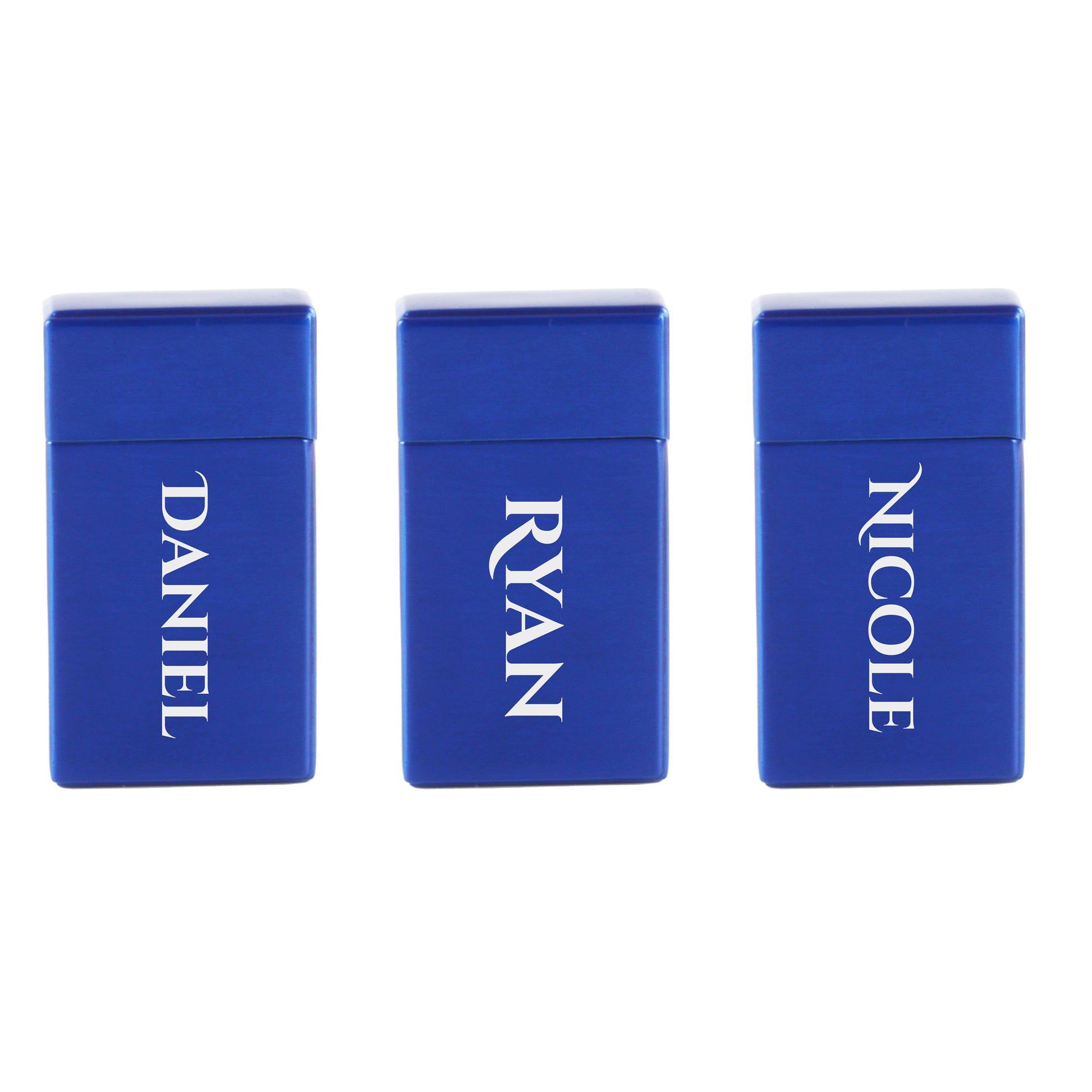 Engraved Jet Gas Lighter Blue Any Name Gift Boxed Image 4