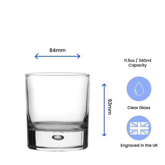 Engraved Bubble Whisky Glass Tumbler with Best Mum Ever Design Image 2