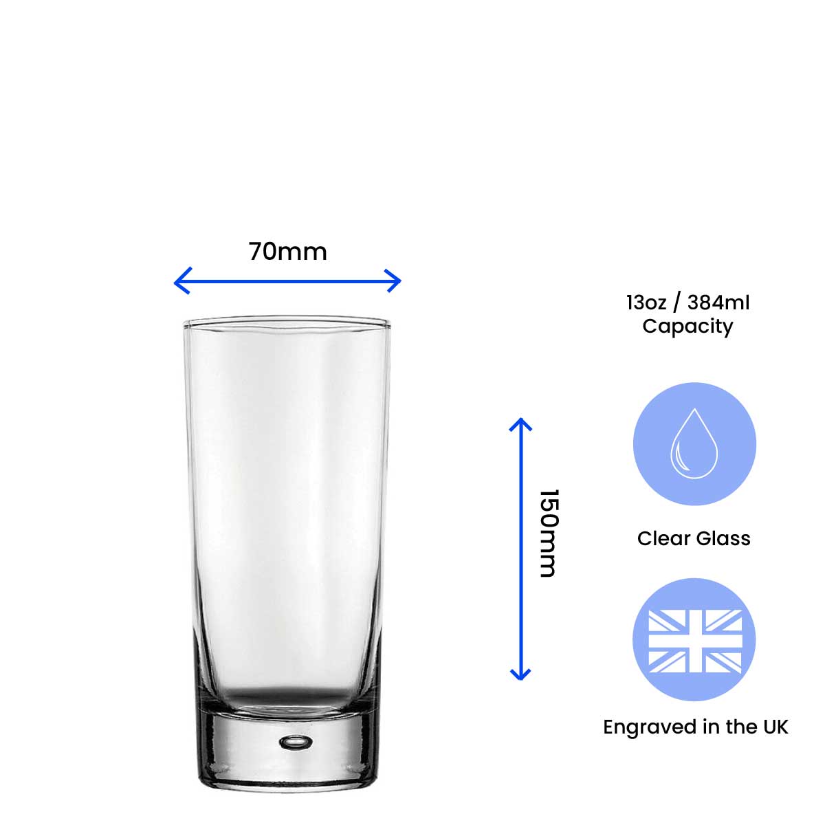 Engraved Cocktail Hiball Glass with I'm Yours, no refunds Design Image 3