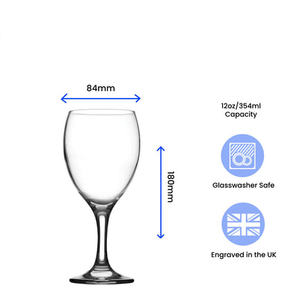 Engraved Wine Glass with World's Best Husband Design Image 3