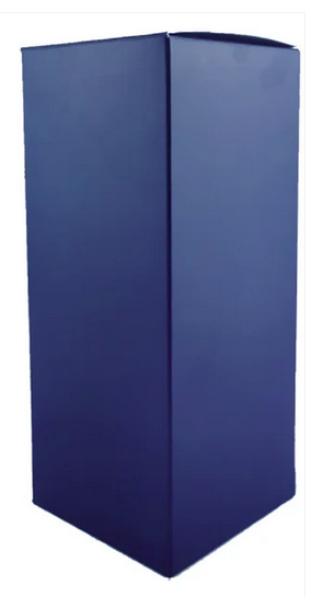 Blue rectangular gift  box on a white background